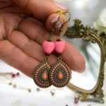 ANAN, fülbevaló, civilizációk ragyogása kollekció, pink, Róma Virága