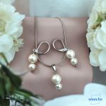 ANAN, antiallergén ékszer szett, gyöngy, fehér, Pearl