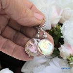 ANAN, antiallergén ékszer, édesvízi barokk gyöngy, Lila Pearl