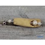 Uszadékfa, nyaklánc, újrahasznosított fa, környezetbarát, öko ékszer, Hófehér