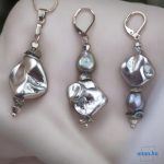 ANAN, antiallergén, egyedi ékszer, ékszer szett, édesvízi gyöngy, Ezüst Ragyogás