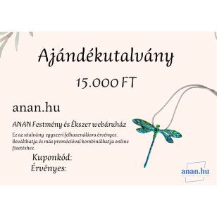 AJÁNDÉKUTALVÁNY 15.000,-FT ÉRTÉKBEN