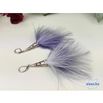 ANAN, fülbevaló, toll, szürke-,lila