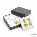 ANAN, antiallergén, nemesacél, ékszer, édesvízi gyöngy, sárga, Minimalista