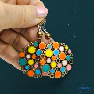   ANAN, fülbevaló, nyaklánc, civilizációk ragyogása kollekció, színes, Maja Mozaik