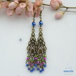 ANAN, hangsúlyos fülbevaló, egyedi, gyöngyékszer, Babilon Napja