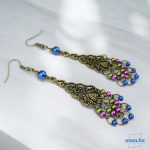 ANAN, hangsúlyos fülbevaló, egyedi, gyöngyékszer, Babilon Napja