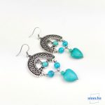 ANAN, hangsúlyos fülbevaló, tengeri csillag kollekció, Türkiz Csepp