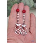 ANAN, nemesacél fülbevaló, antiallergén ékszer, Rózsa