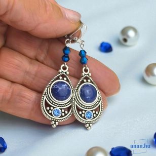ANAN, fülbevaló, nyaklánc, kék, Marrakesh Meséje