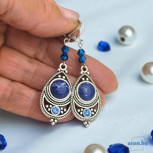 ANAN, fülbevaló, nyaklánc, kék, Marrakesh Meséje