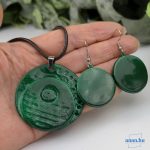 ANAN, művészi medál, fülbevaló, polimer agyag ékszer, Az Erdő Szíve