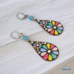 ANAN, fülbevaló, nyaklánc, rózsaszín-tavi kék, Isztambul Virága