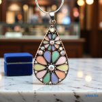 ANAN, fülbevaló, nyaklánc, rózsaszín-világos lila, Isztambul Virága