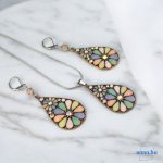 ANAN, fülbevaló, nyaklánc, rózsaszín-világos lila, Isztambul Virága