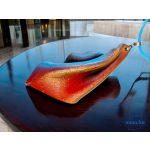 ANAN, művészi medál, fülbevaló, polimer agyag ékszer, őszi kollekció, Hullám