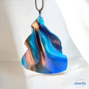   ANAN, művészi medál, polimer agyag ékszer, Lagúna Csókja