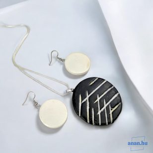   ANAN, művészi medál, fülbevaló, polimer agyag ékszer, Érintő