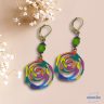 ANAN, fülbevaló, színes, Színörvény
