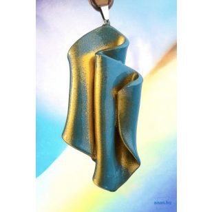   ANAN, művészi medál, polimer agyag ékszer, Arany Ébredés