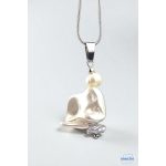 ANAN, antiallergén, egyedi ékszer szett, édesvízi gyöngy, Fehér ragyogás