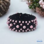 ANAN, kézzel készült, fémmentes karkötő, fekete-halvány rózsaszín, Gyöngyös