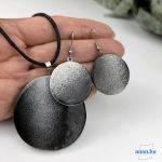 ANAN, művészi medál, fülbevaló, polimer agyag ékszer, Éjszakai Csábítás