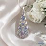 ANAN, fülbevaló, nyaklánc, ezüst-kék,  Csodás India