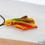 ANAN, művészi medál, fülbevaló, polimer agyag ékszer, őszi kollekció, Hullámok