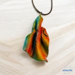 ANAN, művészi medál, fülbevaló, polimer agyag ékszer, őszi kollekció, Hullámok