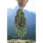 ANAN, hangsúlyos fülbevaló, egyedi, gyöngyékszer, Kelták Kincse