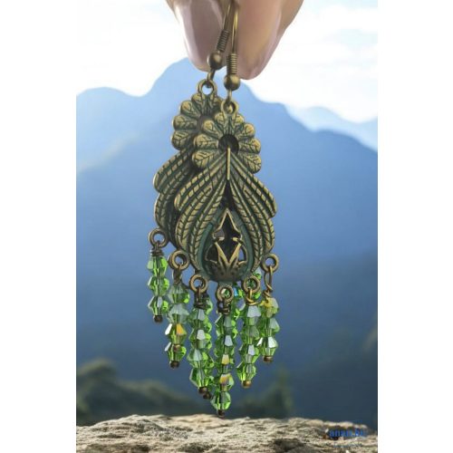 ANAN, hangsúlyos fülbevaló, egyedi, gyöngyékszer, Kelták Kincse