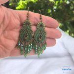 ANAN, hangsúlyos fülbevaló, egyedi, gyöngyékszer, Kelták Kincse