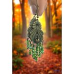 ANAN, hangsúlyos fülbevaló, egyedi, gyöngyékszer, Kelták Kincse