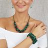   Antiallergén ékszer, malachit, ásvány, egyedi, kézműves, fémmentes, nyaklánc, ásvány karkötő