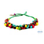 Malachit, howlit, ásvány, nyaklánc, bohém ékszer, egyedi, fémmentes, hipoallergén