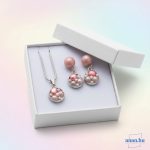 ANAN, antiallergén, nemesacél, ékszer, édesvízi gyöngy, rózsaszín, Minimalista