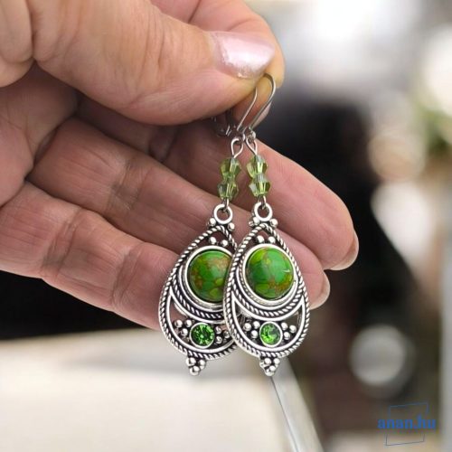 ANAN, fülbevaló, nyaklánc, zöld, Marrakesh Meséje