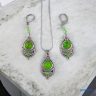 ANAN, fülbevaló, nyaklánc, zöld, Marrakesh Meséje