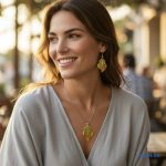 ANAN, kézzel festett, egyedi, ékszer, fülbevaló, nyaklánc, viana, Szívörvény