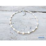 ANAN, édesvízi gyöngy, howlit ásvány, nyaklánc, Fehér Gyöngy 