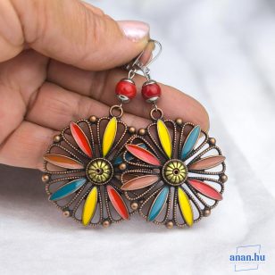   ANAN, fülbevaló, civilizációk ragyogása kollekció, színes, Inka Álom