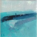 Bálna család,absztrakt festmény, vászon