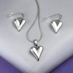 ANAN, minimalista, antiallergén, nemesacél fülbevaló, nyaklánc, Szívem