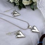 ANAN, minimalista, antiallergén, nemesacél fülbevaló, nyaklánc, Szívem