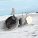 ANAN, művészi medál, fülbevaló, polimer agyag ékszer, Holdfény Csábítása