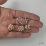 ANAN, ékszer szett, édesvízi tenyésztett gyöngy, pasztell lila, Gyöngyöcske