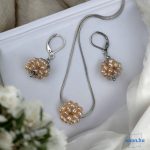 ANAN, ékszer szett, édesvízi tenyésztett gyöngy, pasztell lila, Gyöngyöcske