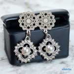 ANAN, alkalmi fülbevaló, fehér, nyaklánc, Elegancia