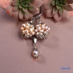 ANAN, antiallergén ékszer, édesvízi tenyésztett gyöngy, lila, Gyöngyöcske